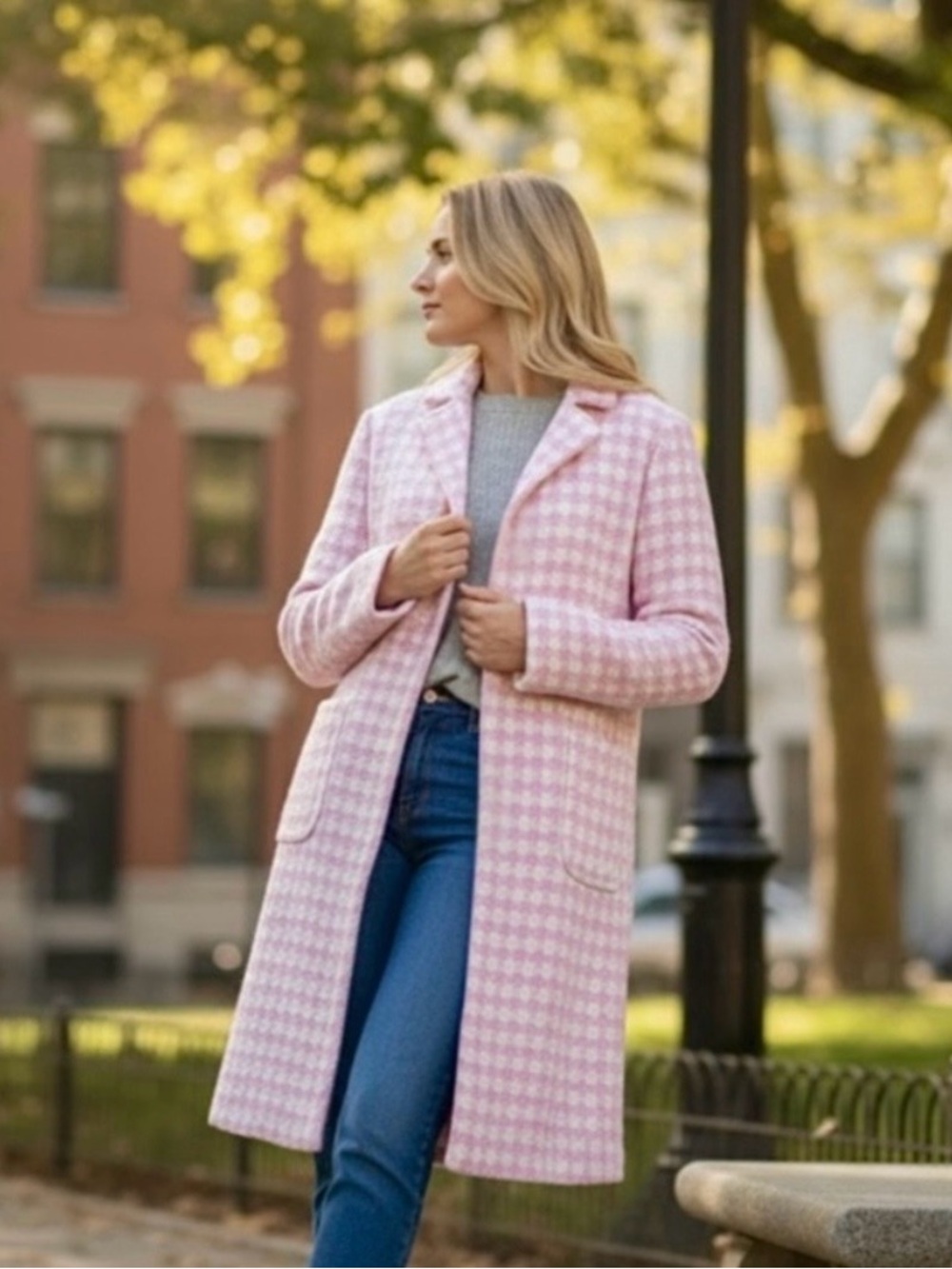 Pink Tweed - Spring Coat